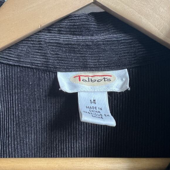 Talbots Women's Brown Corduroy Shirt Dress Size 14 Quarter Button - Picture 11 of 13